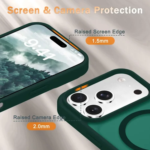 Vista 1258 de Funda para Google Pixel 10 Pro XL, cubierta magnética mate, color negro Fit for MagSafe, Screen Protector included, Shockproof Military Grade