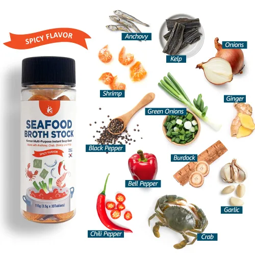 Vista 3 de KD Home - Caldo de mariscos coreano, base de sopa instantánea multiusos hecha con sabor picante de anchoa, cangrejo, camarones y algas, 4.06 oz
