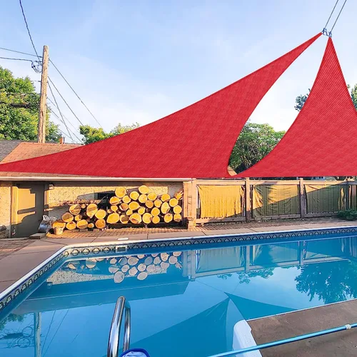 Vista 8 de E&K Sunrise 2 x 2 x 2 pies Toldo de sol triangular, toldo de sombra con bloqueo de rayos UV para patio, jardín y exterior (marrón)