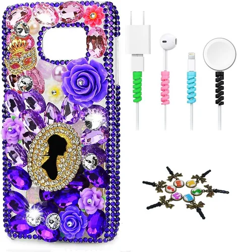 Vista 20 de Bling Case SSSGCDwCPSeries-24 - Funda con diseño 3D hecho a mano, 100 + cristales brillantes