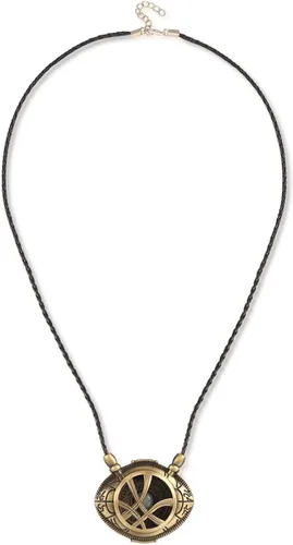 Vista 7 de HUAWELL 2 Piece Dr Cosplay Costume Strange Necklace Eye of Agamotto Costume Prop Stone Pendant Glow in The Dark