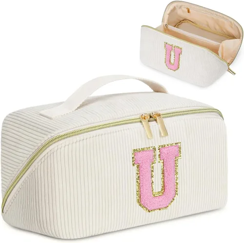 Vista 15 de Bolsa de cosméticos de viaje de gran capacidad, Beige, B Taza