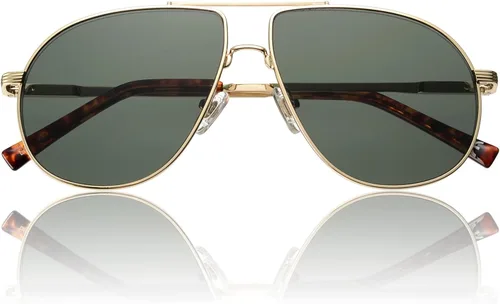 Vista 5 de OUWEN Lentes de sol retro de gran tamaño para hombre, estilo vintage de los años 60, protección UV, lentes de sol para hombre OUWEN2230