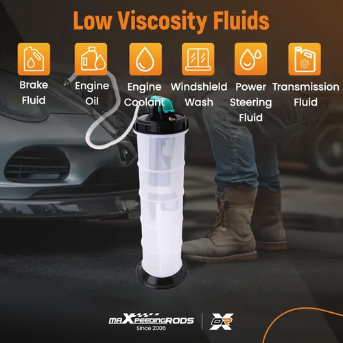 Vista 5 de maXpeedingrods Extractor de fluido manual de 2.5 galones/9.5L, bomba extractora de aceite automotriz, bomba de llenado de transmisión, cambiador
