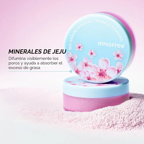 Vista 6 de innisfree Polvo mineral mate sin sebo, polvo de ajuste suelto coreano para desenfoque, control de brillo, sin fragancia