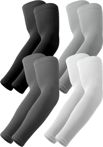 Vista 26 de YESLIFE Mangas de protección solar UV para hombres y mujeres, manga deportiva de enfriamiento UPF 50