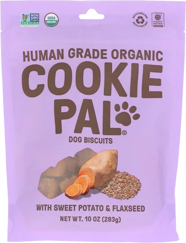 Vista 11 de Galletas orgánicas de mantequilla de maní para perros Cookie Pal, 10 onzas (paquete de 1)