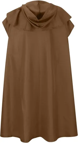 Vista 5 de Fiesta vacaciones capucha capa medieval hombres y mujeres trajes escénicos capa góticos retro Solid Swing Halloween