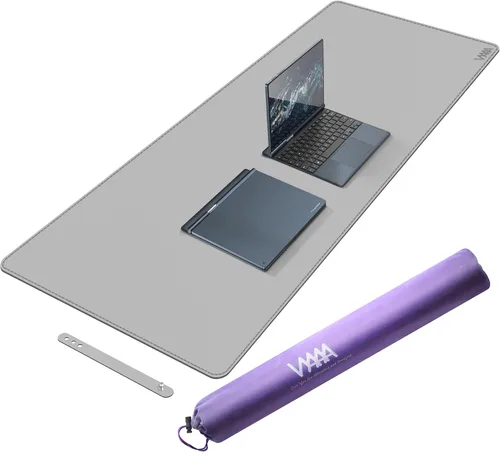 Vista 33 de Vyaaa 63" x 24" PU Leather Desk Mat, Black Large Mouse Pad Extra Large Office Desk Mat, Non-Slip Desk Blotter, Laptop Desk Pad, Waterproof Desk