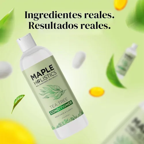 Vista 10 de Acondicionador Maple Holistics de aceite de árbol de té, para el cuidado del color, la resequedad y la caspa, y un tratamiento para el cabello
