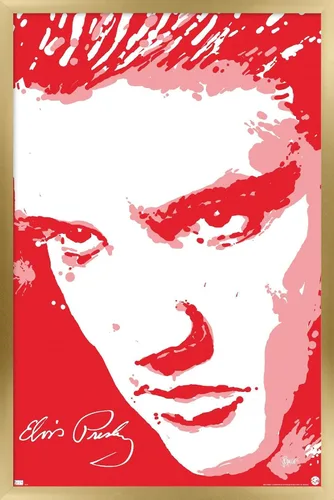 Vista 15 de Trends International Elvis Presley - Póster de pared rojo, 14.72 x 22.37 pulgadas, versión enmarcada de madera de granero Versión enmarcada Barnwood