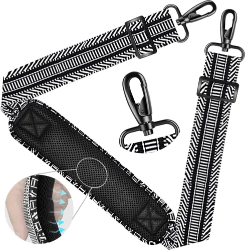 Vista 139 de ZINZ Correa de hombro universal de 59 pulgadas con almohadilla transpirable fija ultra gruesa, correa de hombro ajustable y resistente para bolsa