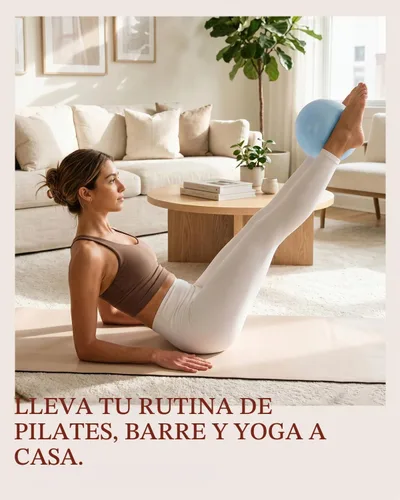Vista 2 de Trideer Pelota de pilates de 9 pulgadas con pajita de inflado Azul bebé