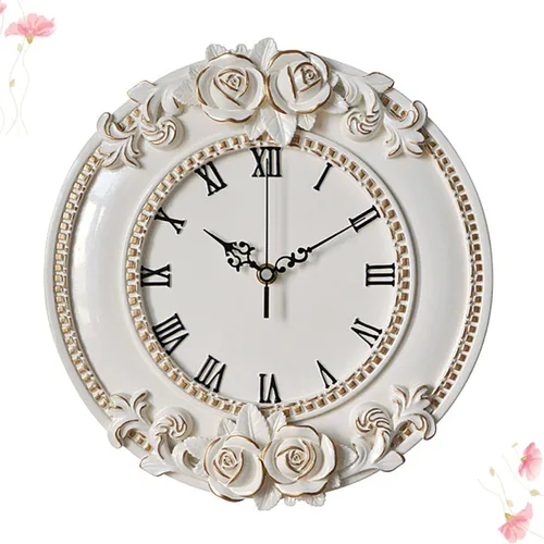 Vista 8 de BESTOYARD Reloj de pared con timbre para mujer, estilo europeo, delicado reloj práctico, decoración para el hogar, 1 ud