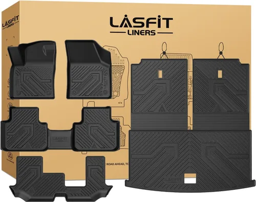 Vista 30 de LASFIT Alfombrillas para Freightliner Cascadia 2008-2017, protección para todo tipo de clima, revestimientos de automóvil de elastómero