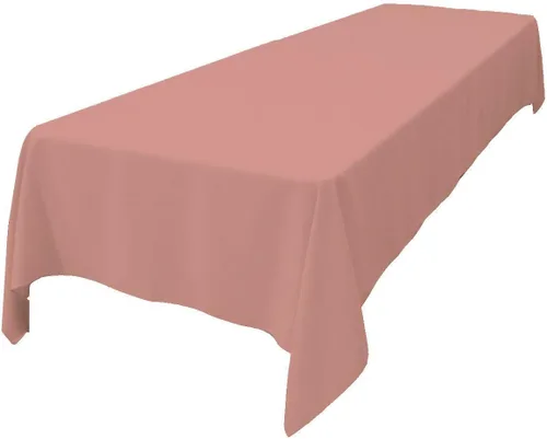 Vista 52 de LA Linen Mantel rectangular lavable de popelín de poliéster, resistente a las manchas y a las arrugas, cubierta de mesa 60x84, mantel de tela