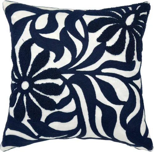 Vista 9 de Alysheer Fundas de almohada decorativas bordadas a cuadros 18"x 18", juego de 2, fundas de almohada de algodón con patrón tuftado de cuadros
