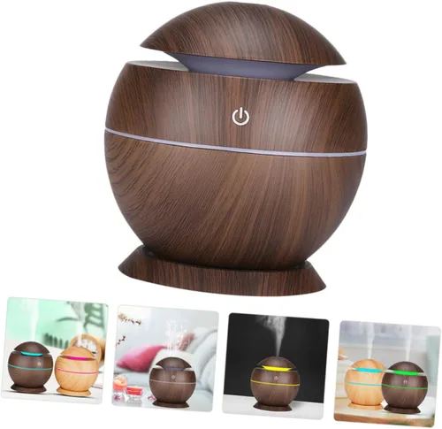 Vista 9 de Mini humidificador de aire USB difusor de aroma con acabado de grano humidificador portátil para oficina en casa y automóvil mejora la calidad