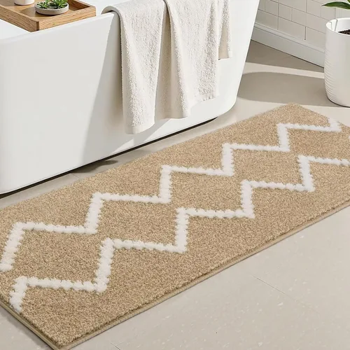 Vista 30 de DEXDE Alfombras de Baño Corredor 24x47 pulgadas Alfombra de Baño Larga Antideslizante Suave Lavable Alfombras de Baño Grandes para Baño Dormitorio