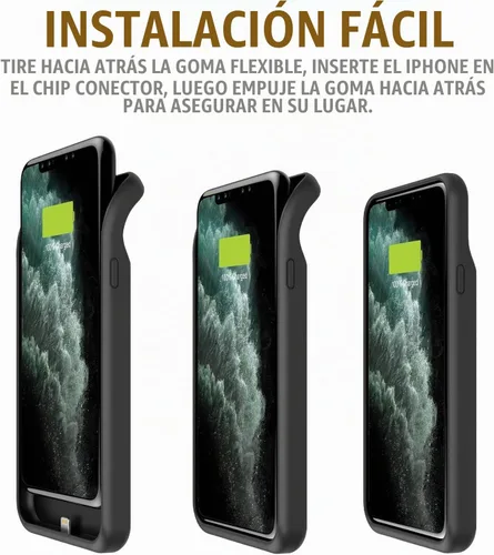 Vista 5 de Alpatronix Funda de batería para iPhone 13 Mini (5.4 pulgadas), funda protectora resistente y delgada portátil extendida con carga inalámbrica