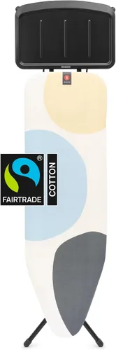 Vista 19 de Brabantia Tabla de planchar cómoda con soporte para plancha de vapor sólido Mediano (talla B) Funda negra de mezclilla de comercio justo Denim