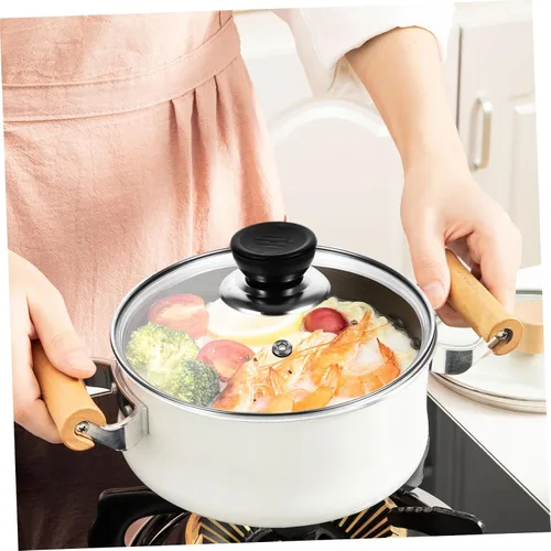 Vista 2 de Mini olla a presión tapa de vidrio 1.6l cubierta de vidrio para ollas de utensilios de cocina y tapas de sartén