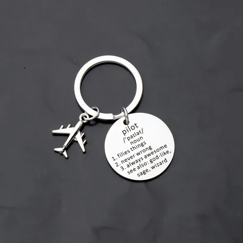 Vista 4 de Llavero piloto de regalo de avión piloto regalo futuro piloto avión avión aviación piloto regalo de graduación piloto S Metal Na desconocido