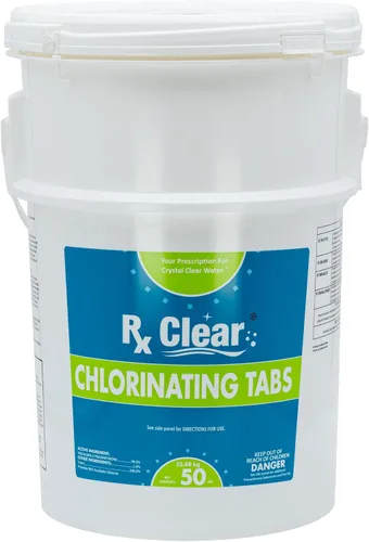 Vista 9 de Rx Clear - Tabletas de cloro de 3 pulgadas 5 libras Tabletas estabilizadas individuales para desinfectar piscinas De larga duración