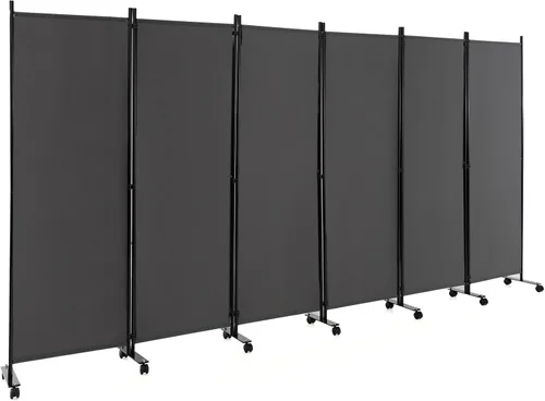 Vista 13 de Giantex Divisor de Habitación Panel Individual Grande, 73''A x 73''Al Pantalla de Privacidad con Ruedas Bloqueables, Panel Divisor de Habitación