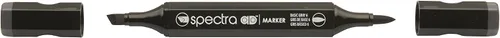 Vista 16 de AD Marker Chartpak Spectra, Tri-Nib y cepillo de doble punta, blanco antiguo, 1 cada uno (S092AD)