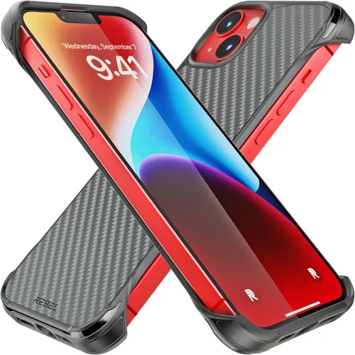 Vista 15 de REBEL Funda para iPhone 14 Plus [Serie de fibra de aramida Gen-4] Fuerte compatible con MagSafe, esquinas protectoras a prueba de golpes, botones