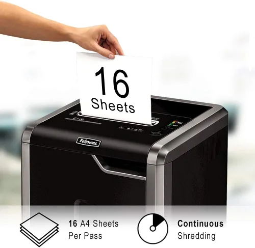 Vista 2 de Fellowes Powershred 225Mi - Trituradora de papel de grado comercial 100% a prueba de atascos de 14 hojas (4620001)