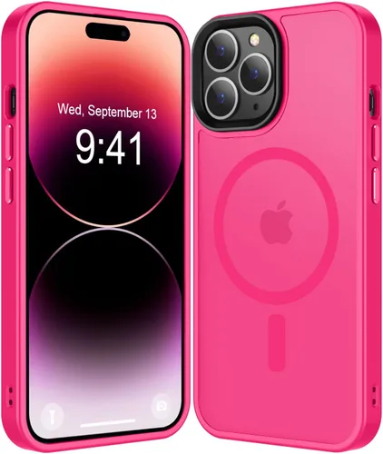 Vista 29 de Fuerte magnético para iPhone 11, compatible con Magsafe, [resistente a caídas de 13 pies] Funda trasera translúcida mate con sensación de piel