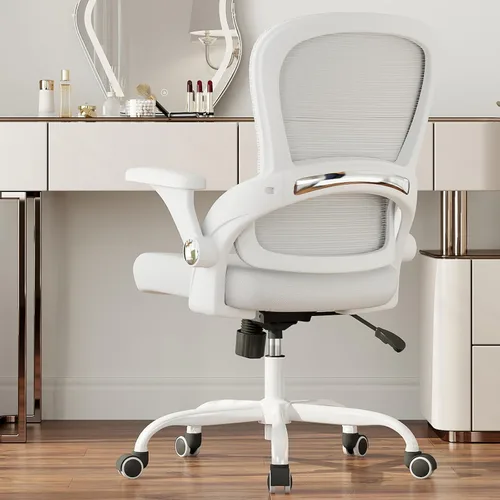 Vista 16 de TRALT Silla de oficina – Silla de oficina ergonómica con soporte trasero, sillas de escritorio de oficina en casa, asiento ancho de 330 libras, Negro