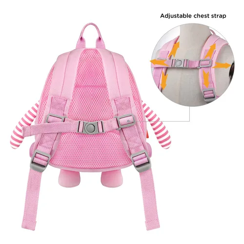 Vista 3 de GAGAKU Mini mochila para niños y niñas de 2 a 5 años, 1, rosa