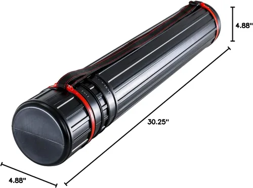 Vista 7 de U.S. Art Supply Tubo grande para póster – telescópico ajustable de 30-1/4 a 47-3/4 pulgadas – Tubo de almacenamiento duradero de 4-7/8 pulgadas