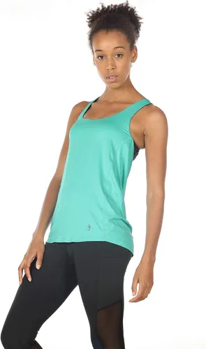 Vista 2 de Icyzone Camiseta para yoga ejercicio ropa activewear con brasier para mujer