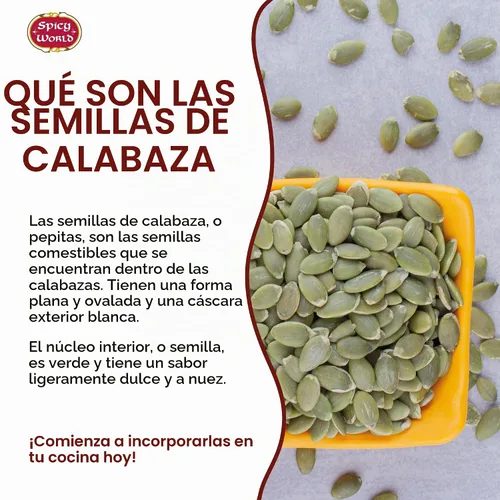 Vista 3 de Bolsa de 2 LB de semillas de calabaza crudas - peladas, grado AAA, sin sal, secas, veganas, bolsa a granel de Spicy World