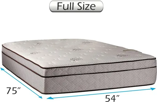 Vista 2 de DS Solutions USA Fifth Ave Eurotop - Colchón de felpa extra suave tamaño matrimonial solo con protector de colchón