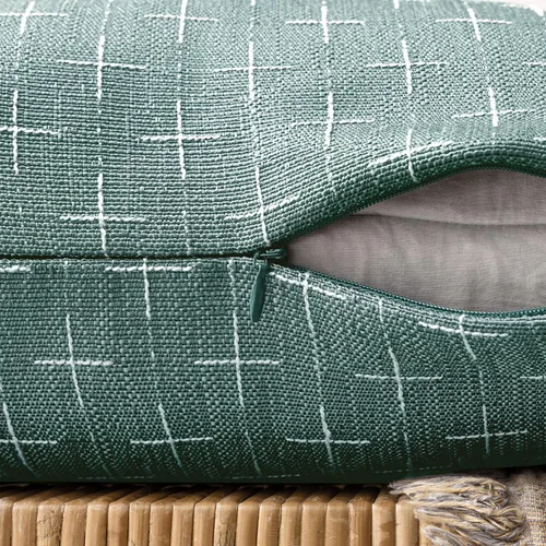 Vista 216 de MIULEE - Juego de 2 fundas de almohada decorativas de lino de arpillera navideñas, modernas, estilo campestre, rústicas, tejidas, con textura