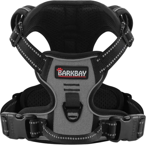 Vista 19 de BARKBAY Arnés para perro sin tirones para perros pequeños, ajustable, reflectante, cómodo, sin estrangulamiento, resistente, perfecto