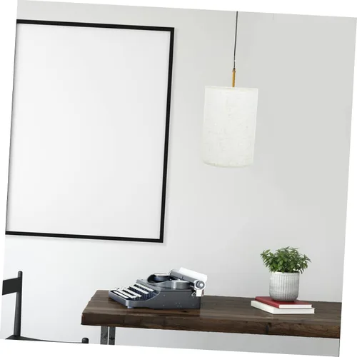 Vista 6 de ORFOFE Pantalla de lino para el hogar, lámpara moderna de transición, lámpara de araña natural, cortinas rústicas, cilindro de suelo, reemplazo