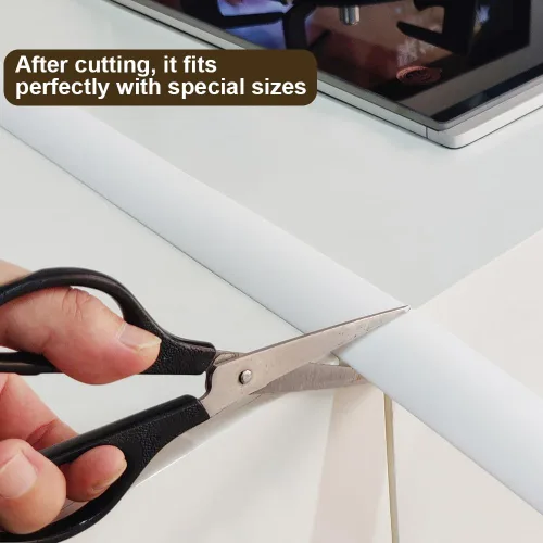 Vista 3 de Fundas de silicona para huecos para encimera de cocina, resistentes al calor, no pegajosas, sellos de relleno entre encimera, estufa, horno, Blanco