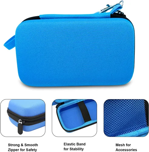 Vista 5 de Estuche de viaje para EASEGMER RS-8M RS-1 para QS4 Kids Handheld Game Player Portable Video Game Player (azul)
