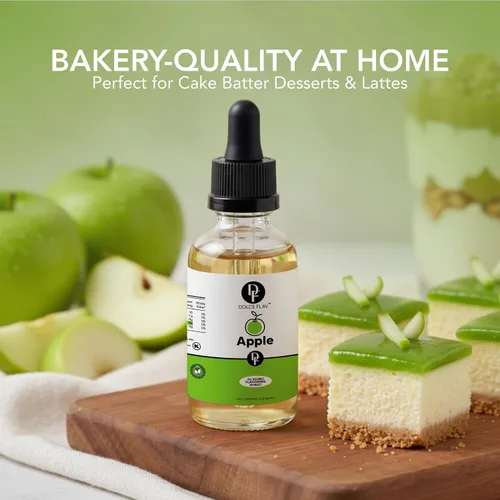 Vista 6 de Dolce Flav - Extracto de manzana 2 onzas soluble en aceite, kosher, sin azúcar, saborizante concentrado de manzana crujiente para hornear