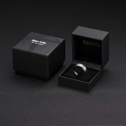 Vista 6 de King Will - Anillo de tungsteno básico para hombre, de 1564, 932, 516, 2364 y 2564de pulgada, acabado cepillado mate, ajuste cómodo, anillo de boda