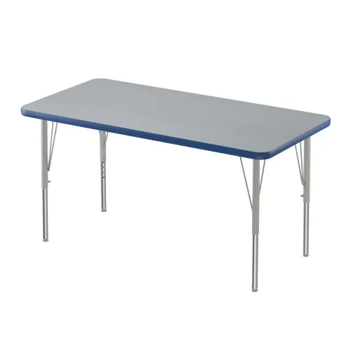 Vista 51 de Correll - Mesa rectangular de actividades para el aula de 30 x 60 pulgadas, altura ajustable (19-29 pulgadas), parte superior de granito gris, borde