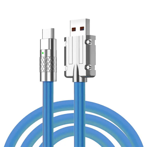 Vista 12 de cablecc Tipo A USB-A a USB-C Silicona Líquida Ultra Suave 120W Power USB2.0 Datos Cable Naranja Carga Rápida para Computadora Portátil Tableta