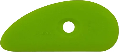 Vista 3 de Xiem Tools Costilla de arcilla de silicona ultrasuave para cerámica y cerámica (pequeña), verde