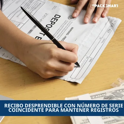 Vista 6 de Bolsas de plástico opacas de 9 x 12 pulgadas Depósitos bancarios seguros, manejo de efectivo o transporte seguro de divisas Códigos de barras